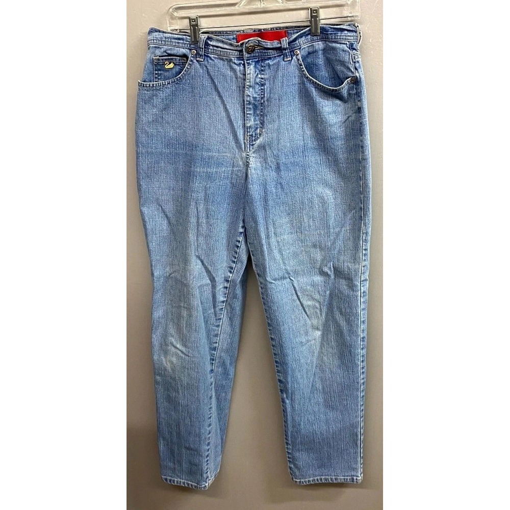Vintage Gloria Vanderbilt Jeans Womens 12 Medium Blue Denim Cotton Straight Leg